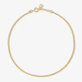 Cairo flat link chain anklet