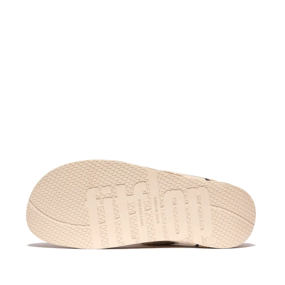 รองเท้าแตะแบบหูหนีบ ผู้ชาย รุ่น iQUSHION MEN'S STRIPE-WEBBING/LEATHER TOE-POST SANDALS