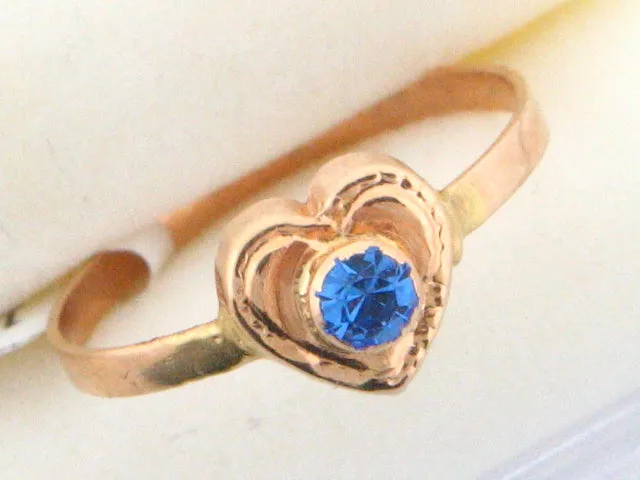 1024 - 19.2k Portuguese Gold Heart Shape Kids Ring