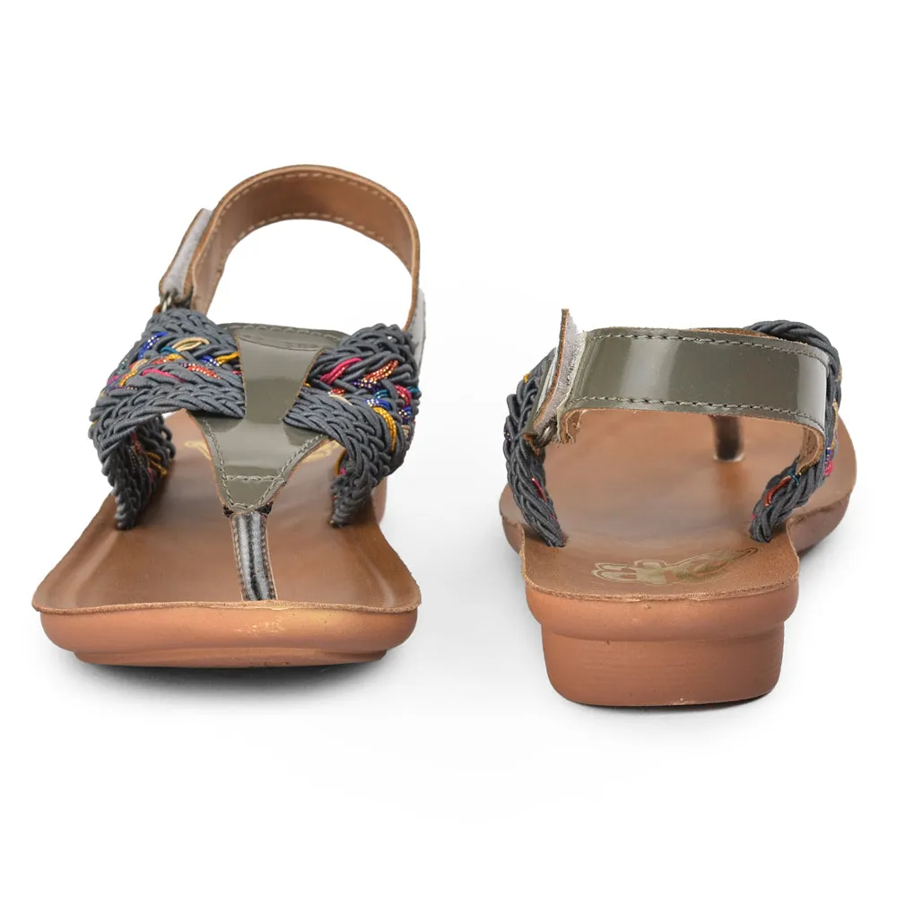 AHA Casual Grey Sandals For Kids DOLLY-9 By Liberty