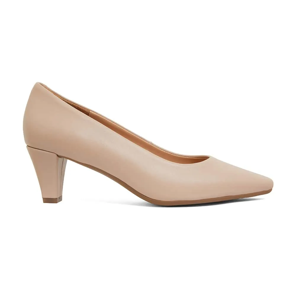 Aiken Heel in Blush Leather