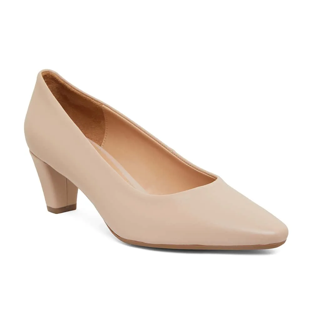 Aiken Heel in Blush Leather