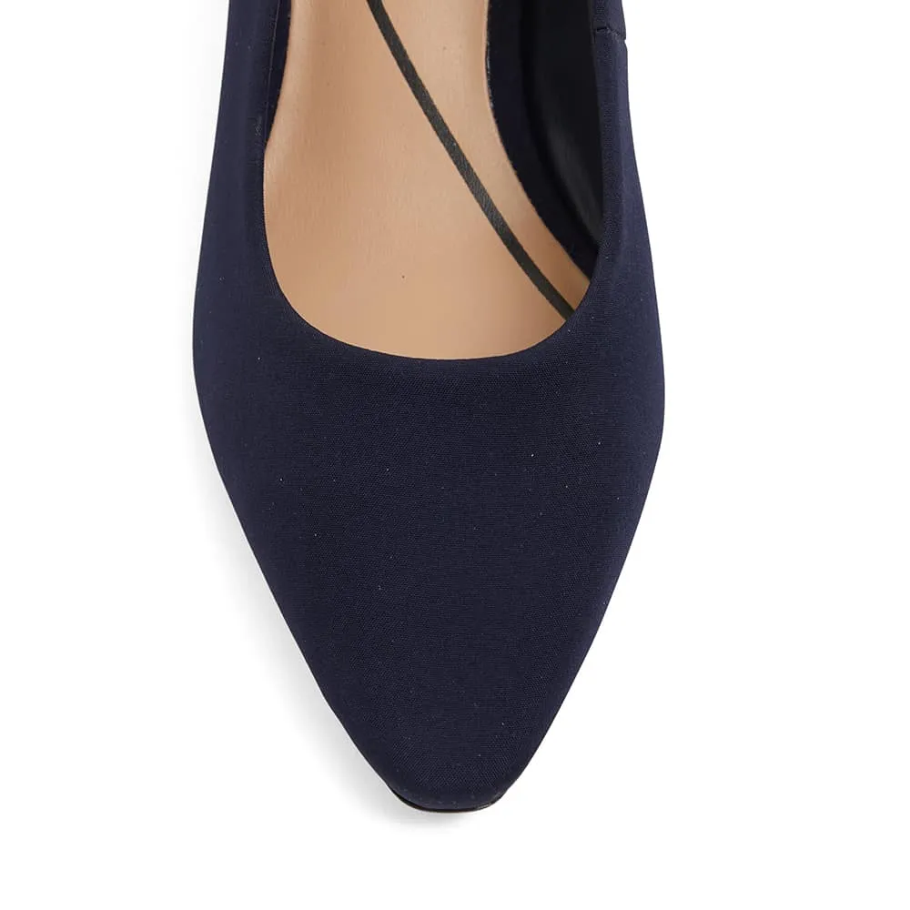 Aiken Heel in Navy Fabric