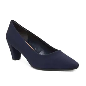 Aiken Heel in Navy Fabric