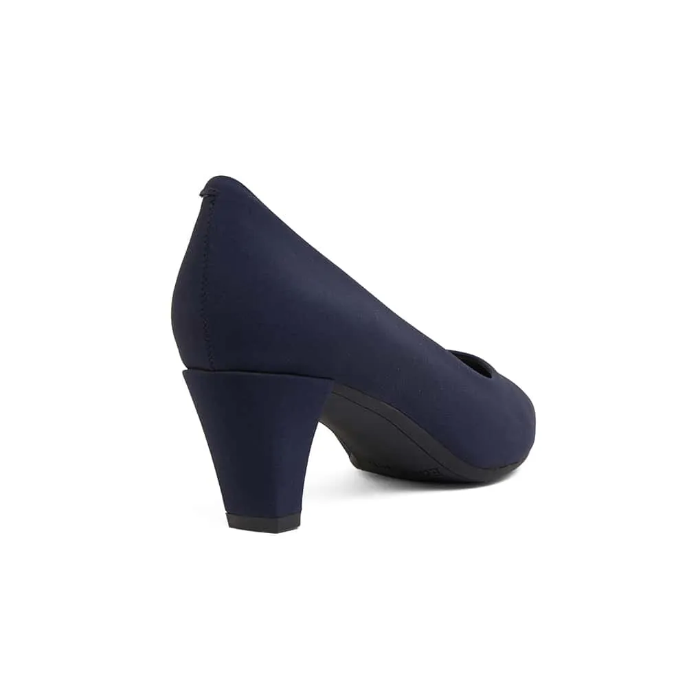 Aiken Heel in Navy Fabric