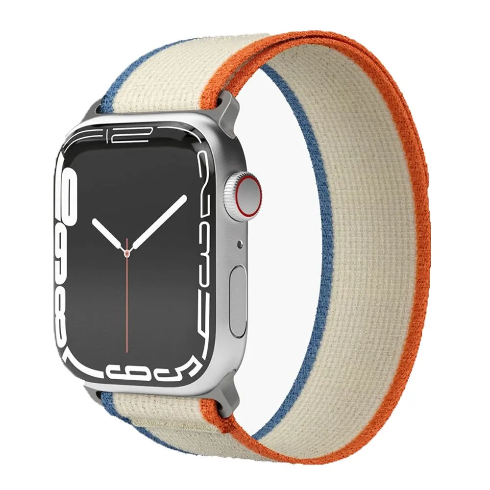 Apple Watch (42/44/45/SE/49mm) Vonmählen Trekking Loop Nylon Rem - Orange / Beige