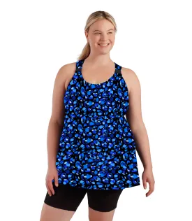 AquaSport Hanalei Tankini Top Ocean Blues Print Black