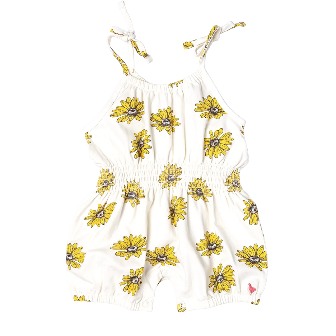 Baby Girls Organic Luna Romper - Floating Daisy