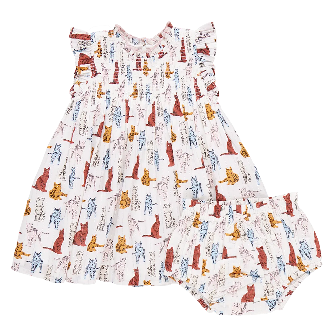 Baby Girls Stevie Dress Set - Tabby Cats