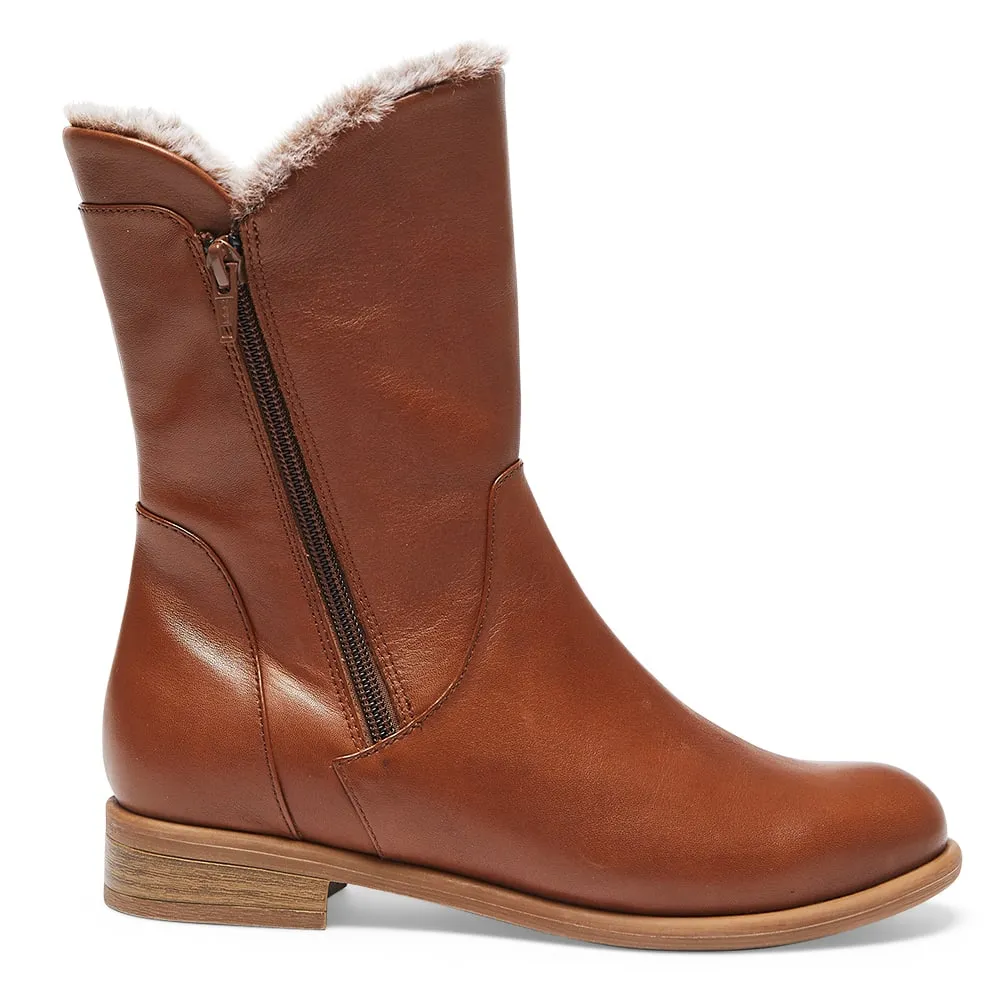 Baldwin Boot in Mid Brown Leather