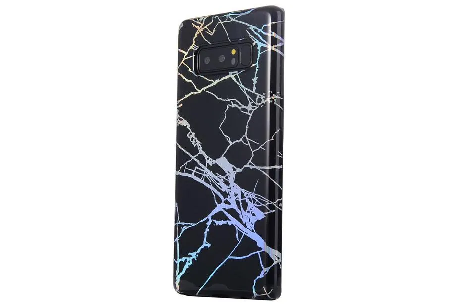 Black Holo Marble Samsung Phone Case