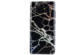 Black Holo Marble Samsung Phone Case