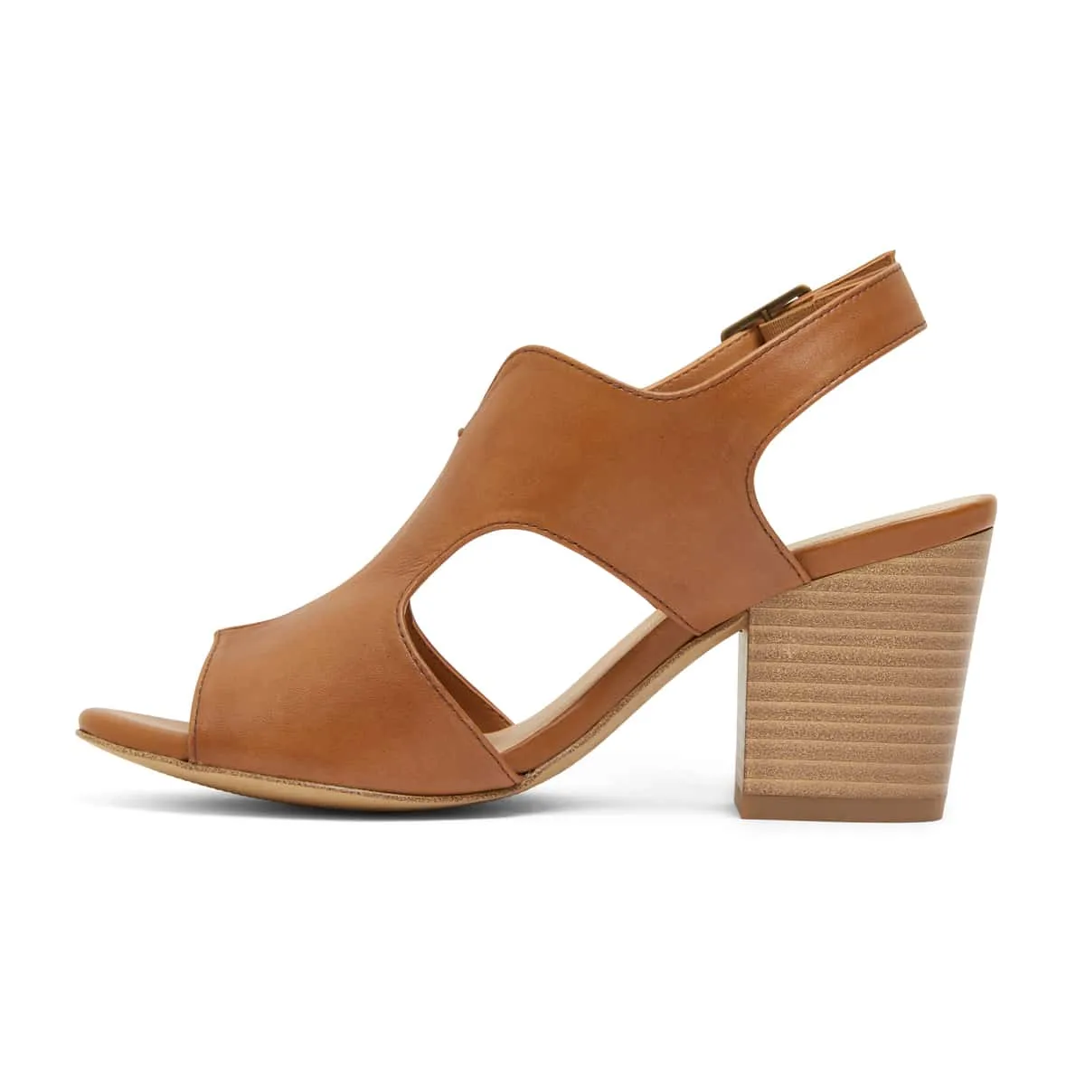 Blaze Heel in Tan Leather