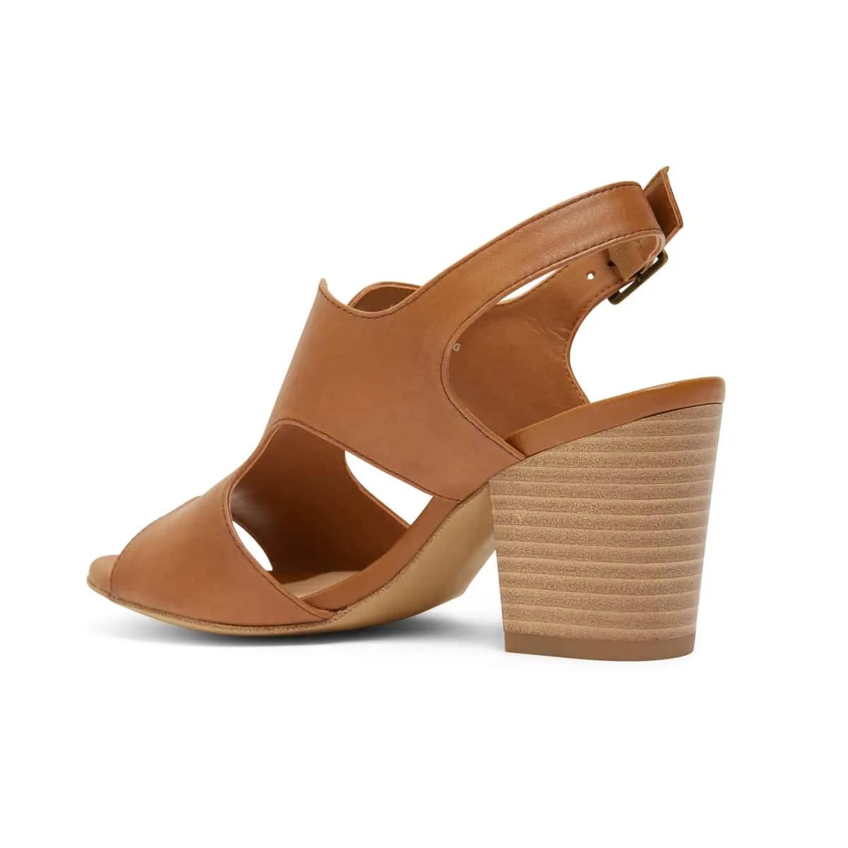 Blaze Heel in Tan Leather