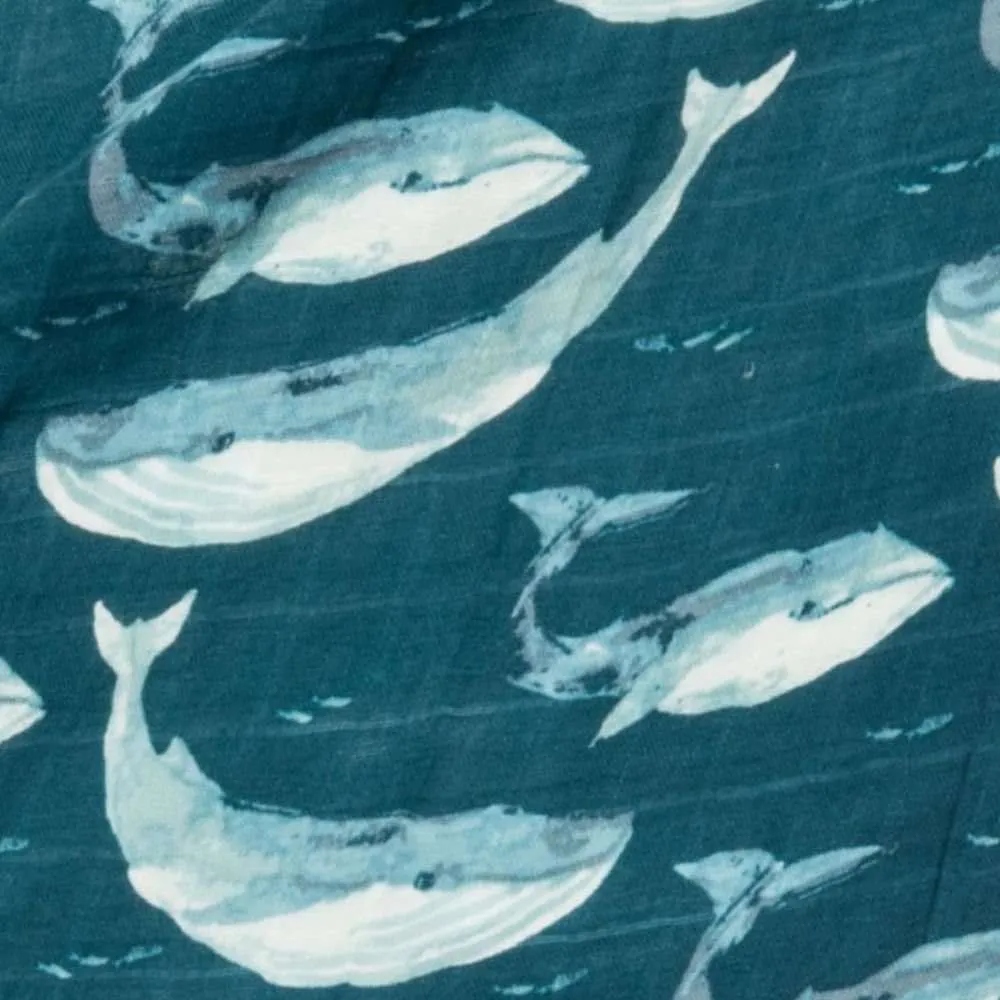 Blue Whale Burp Cloths