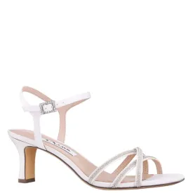 Bobby Heel in Ivory Satin