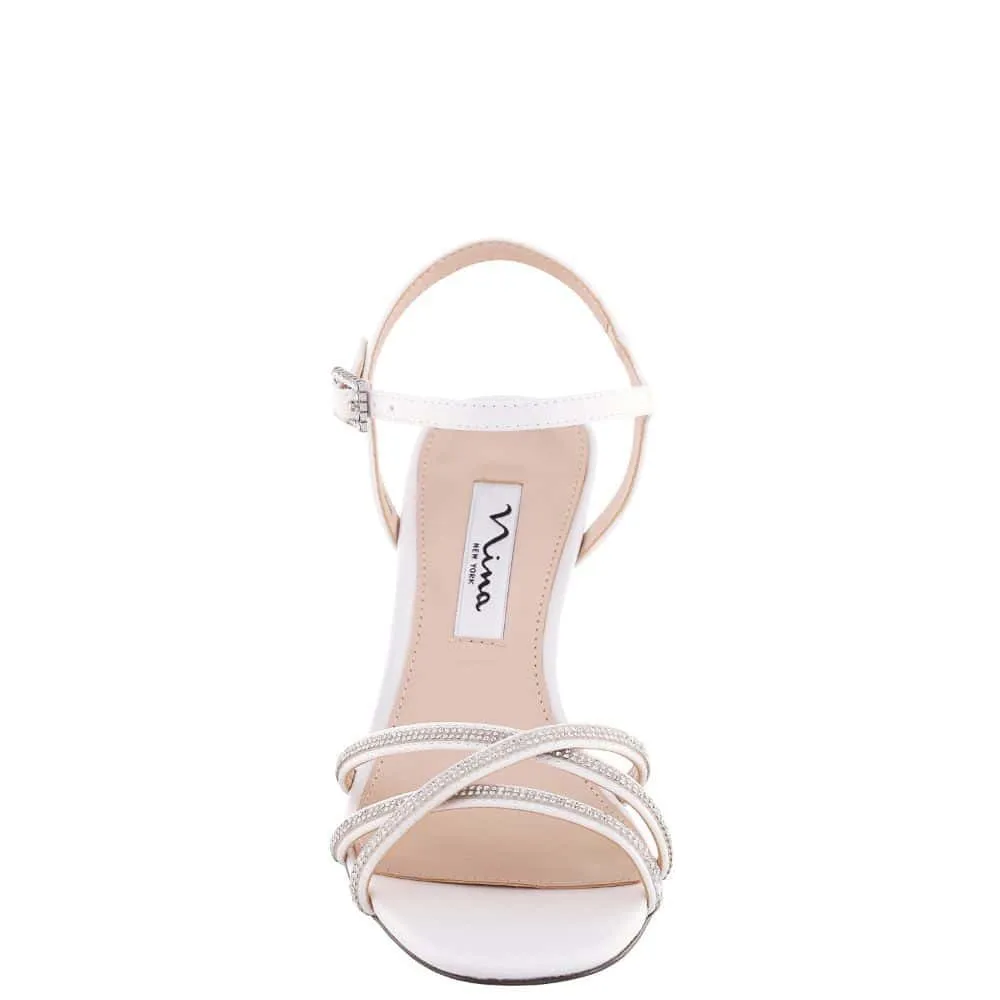 Bobby Heel in Ivory Satin