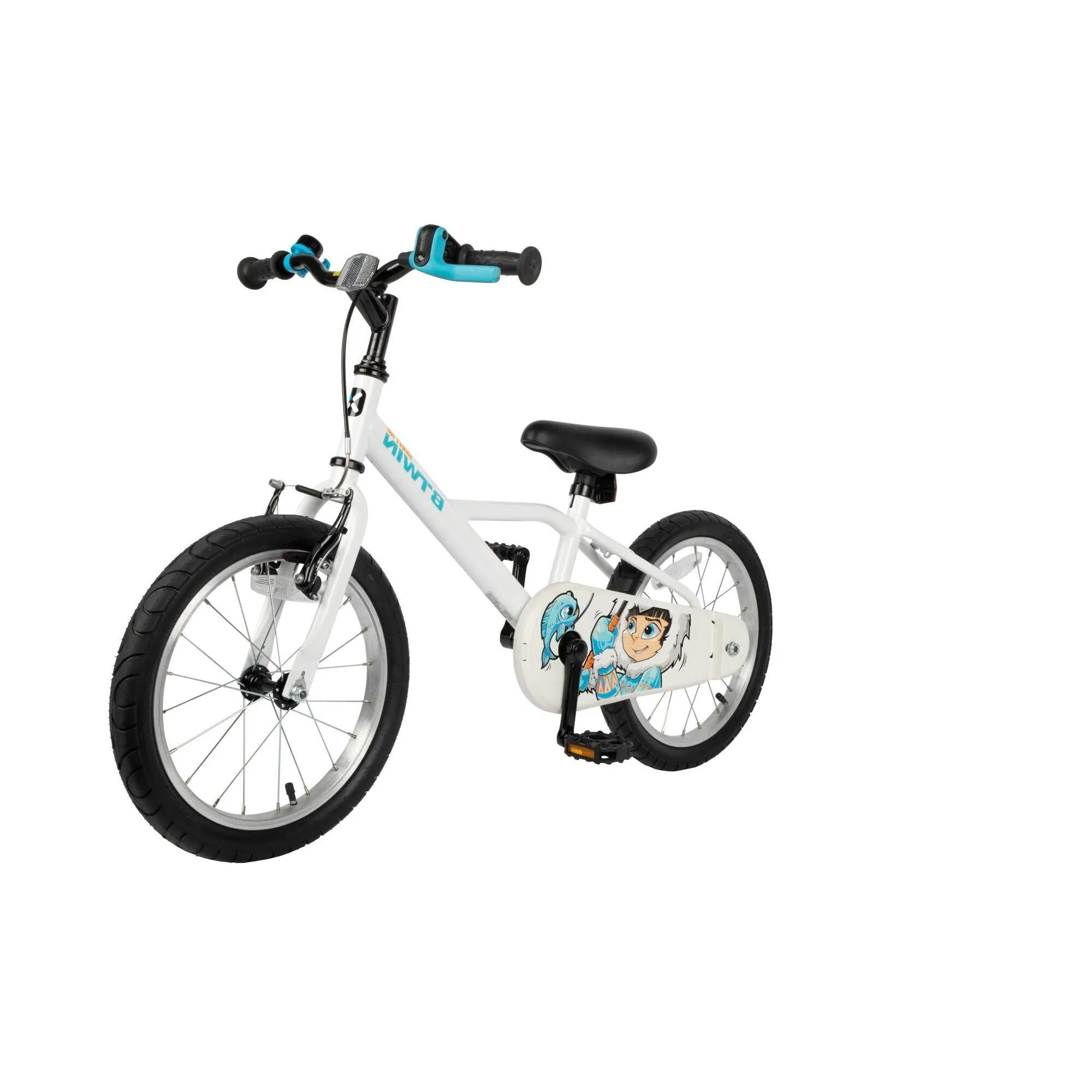 Btwin 100 Frosty Blue Hybrid Bike 16" Kids 3'7" to 4'0"