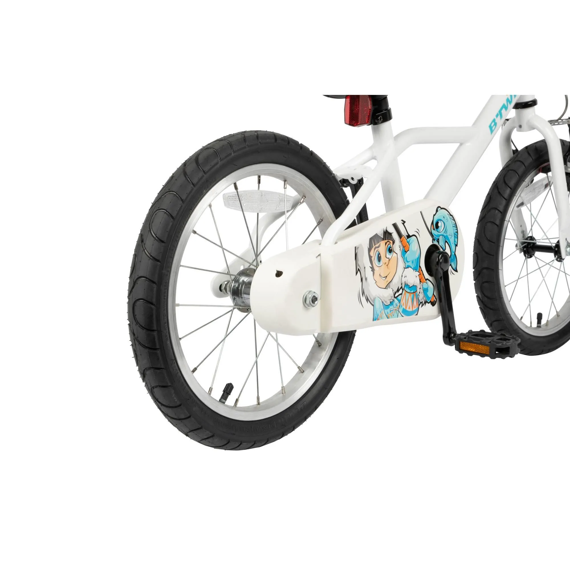 Btwin 100 Frosty Blue Hybrid Bike 16" Kids 3'7" to 4'0"