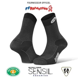 BV SPORT SOCQUETTE DOUBLE POLYAMMIDE EVO NOIR / GRIS CALZINO