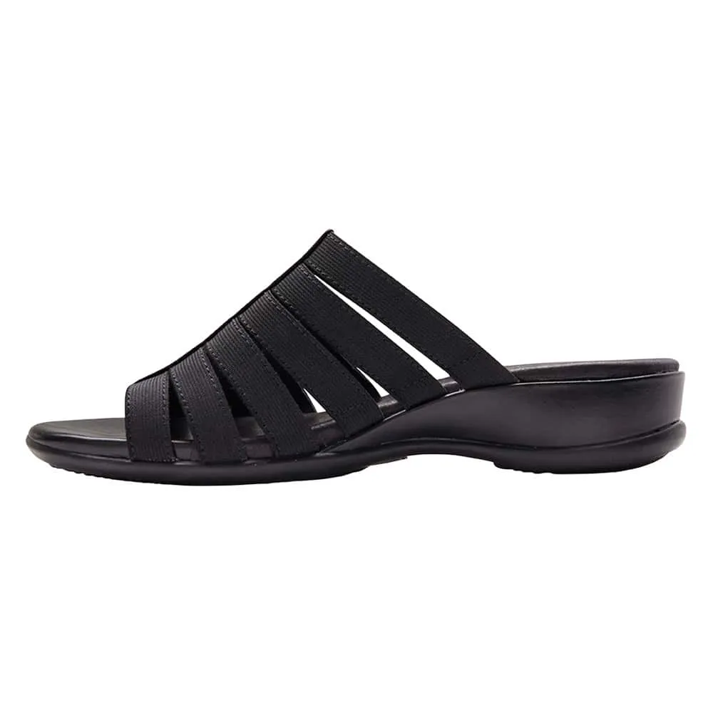 Canal Sandal in Black Leather