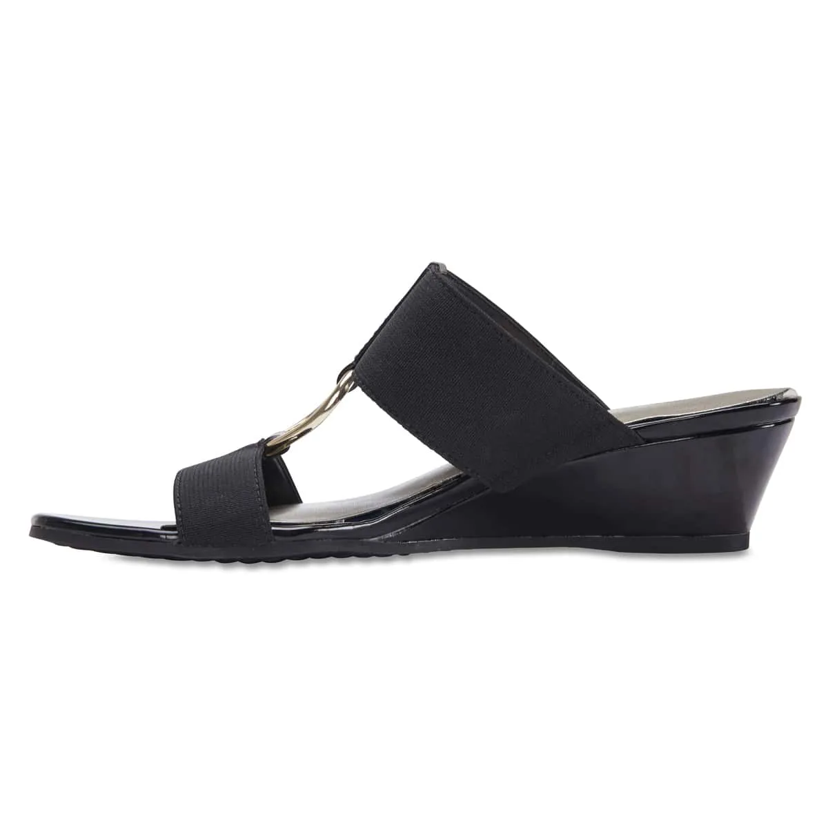 Claire Heel in Black Fabric