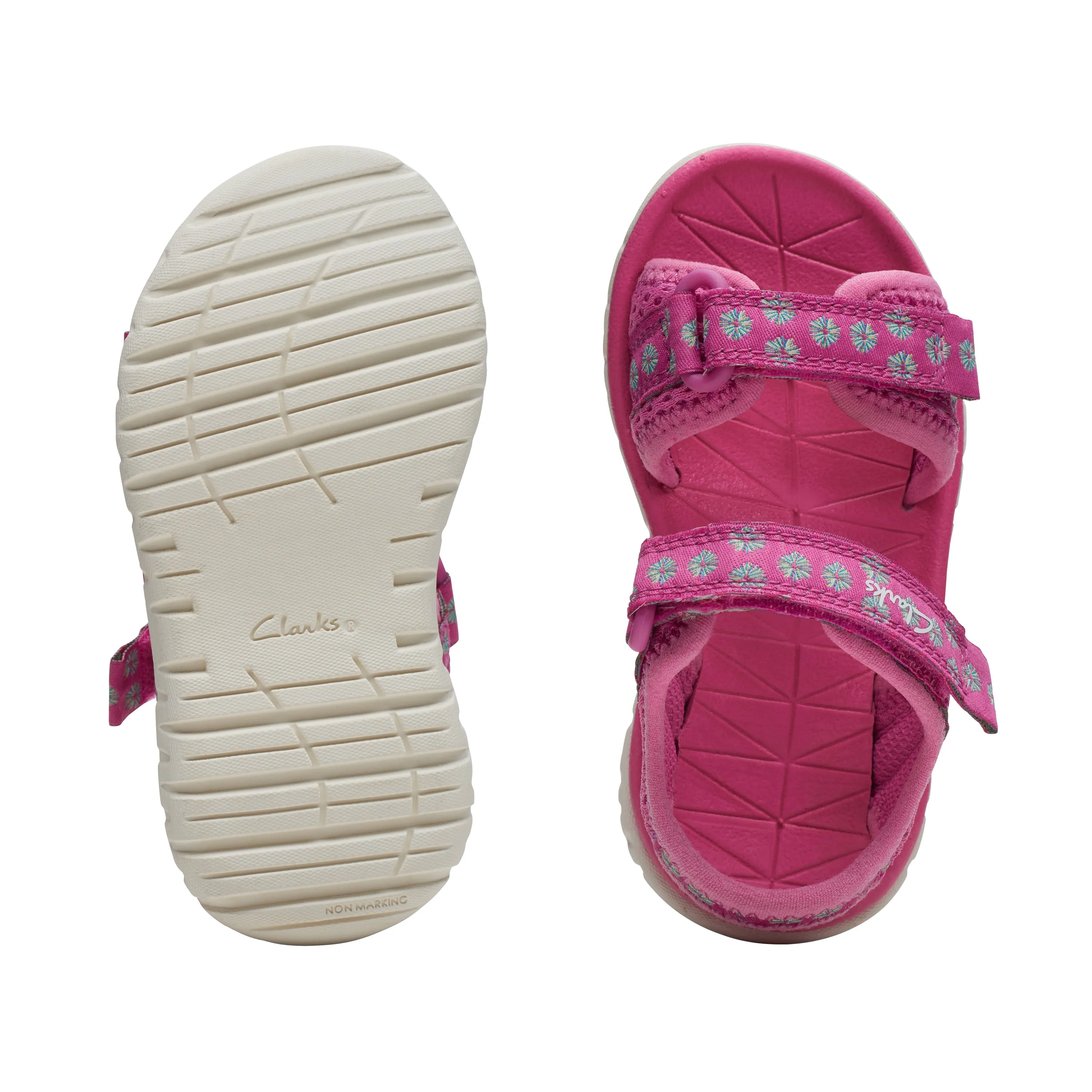 Clarks Surfing Tide Girls Hot Pink Sandal