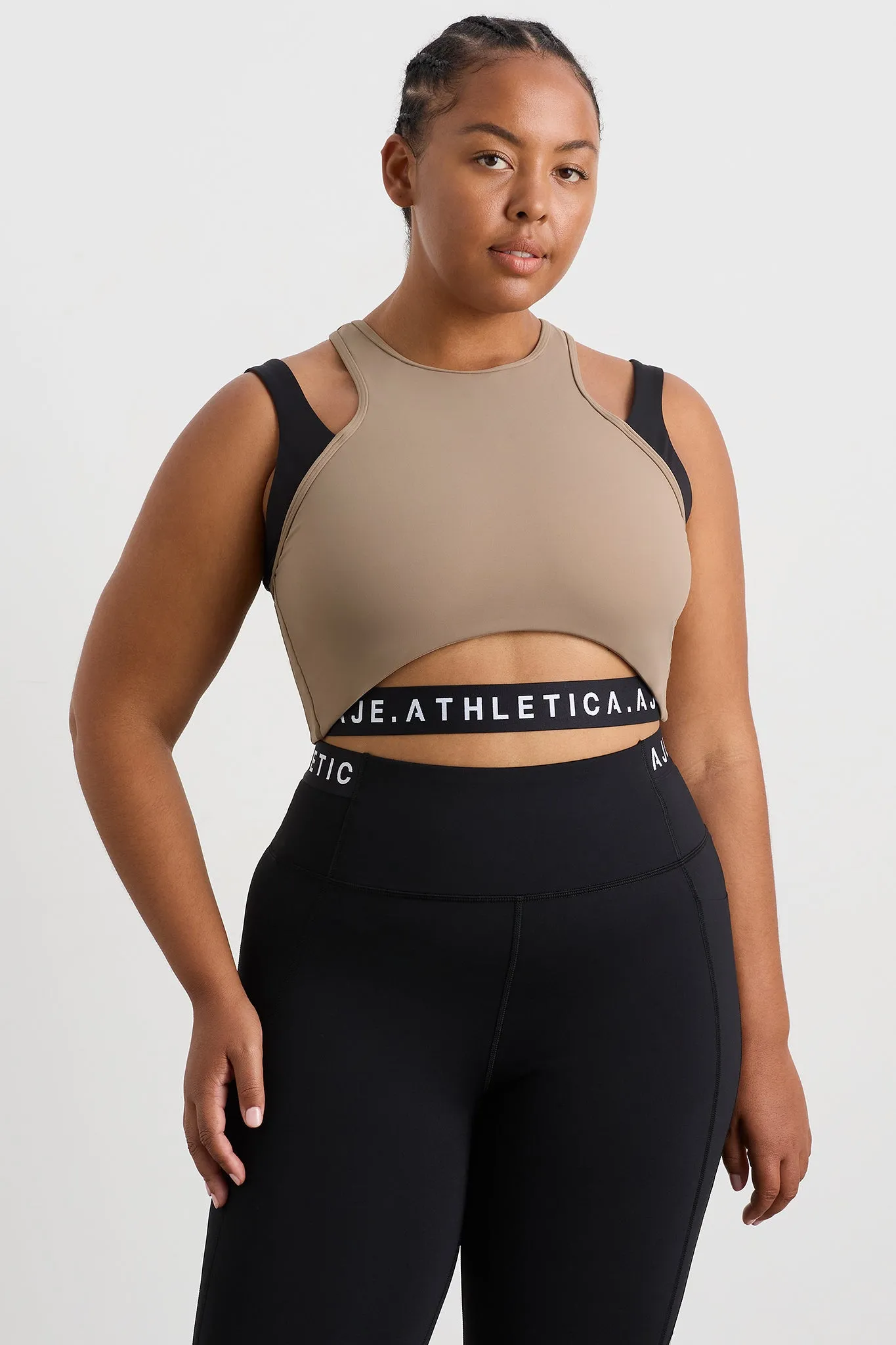 Cropped Layered Sport Tank 159