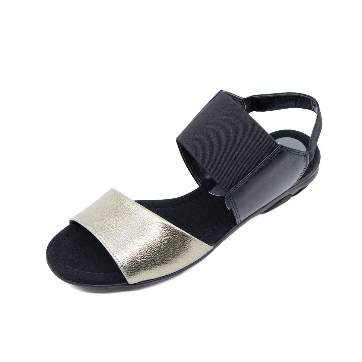 Didi Black-Gold Soft Waiking Sandals