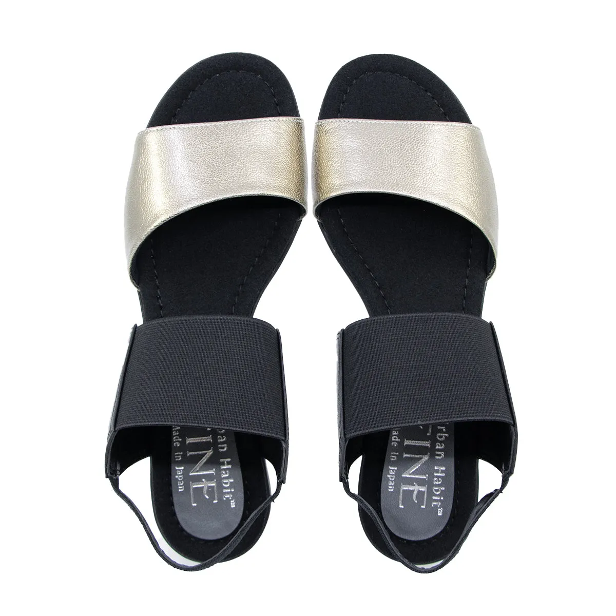 Didi Black-Gold Soft Waiking Sandals