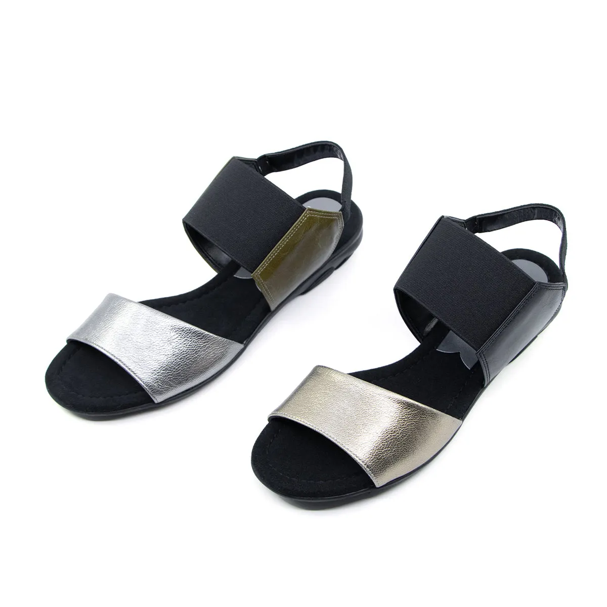 Didi Black-Gold Soft Waiking Sandals