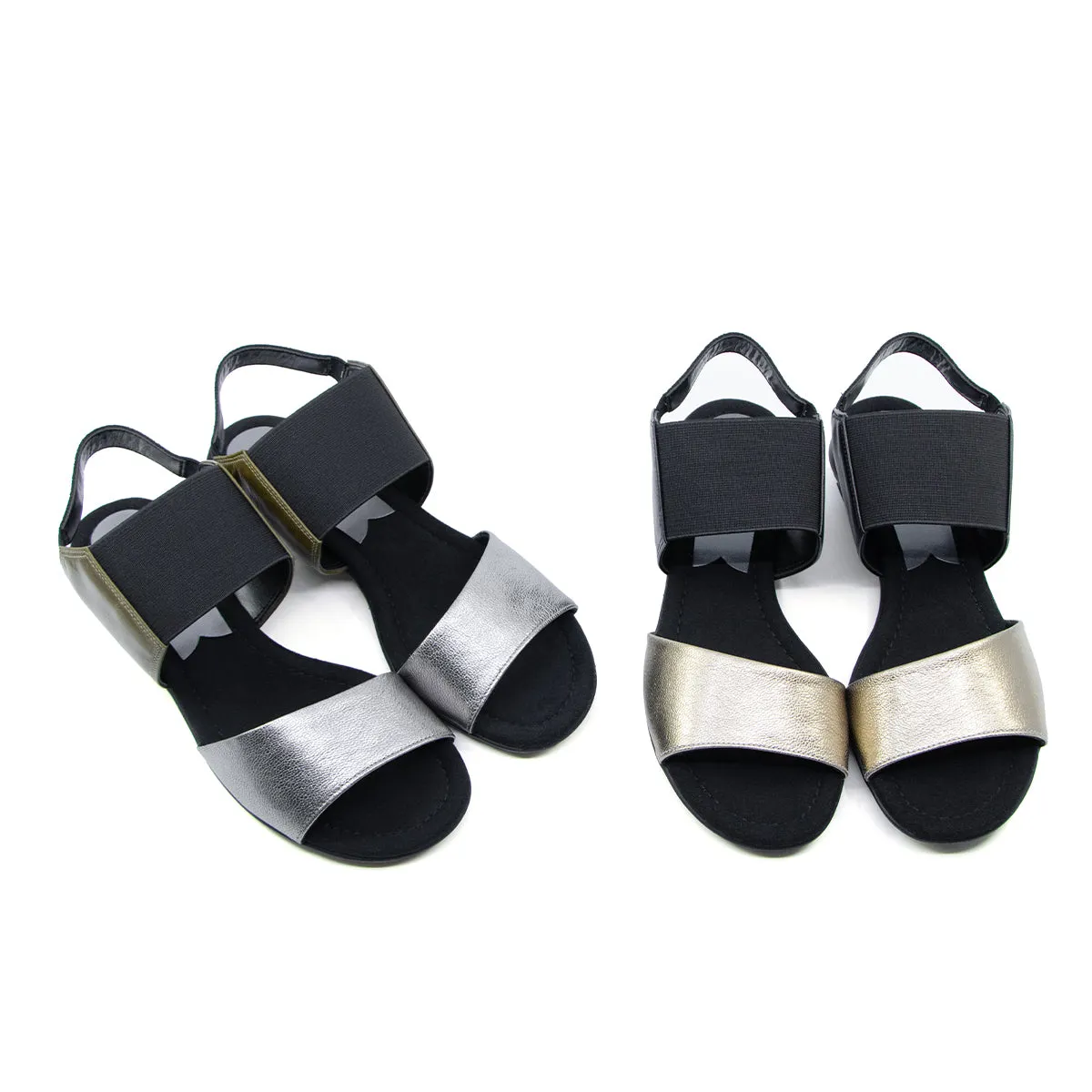 Didi Black-Gold Soft Waiking Sandals