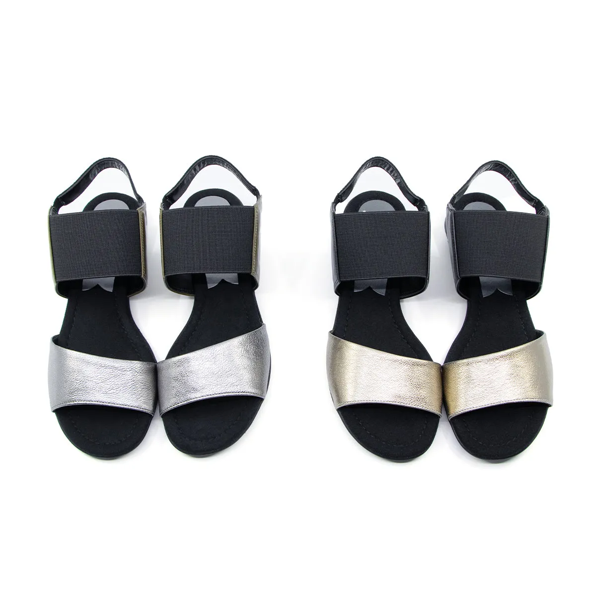 Didi Black-Gold Soft Waiking Sandals