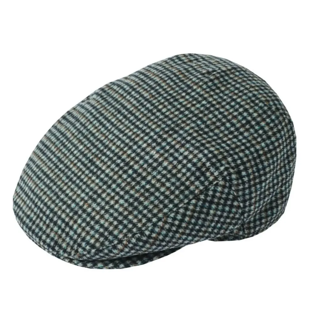 Failsworth - Norwich - Wool Blend Flat Cap - #750 Brown Herringbone