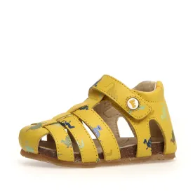 Falcotto Boy's and Girl's Alby Dinosaur Fisherman Sandals - Yellow