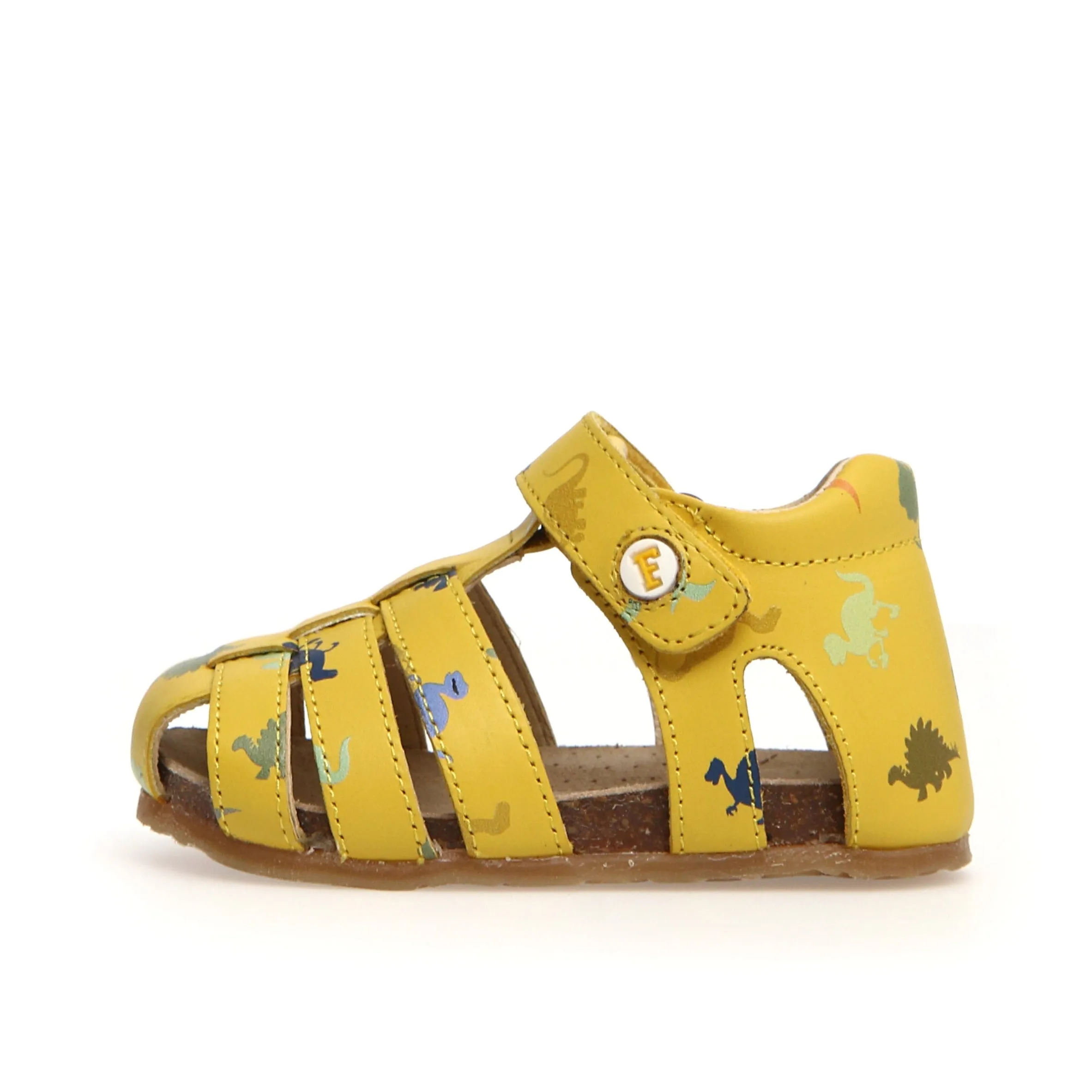 Falcotto Boy's and Girl's Alby Dinosaur Fisherman Sandals - Yellow