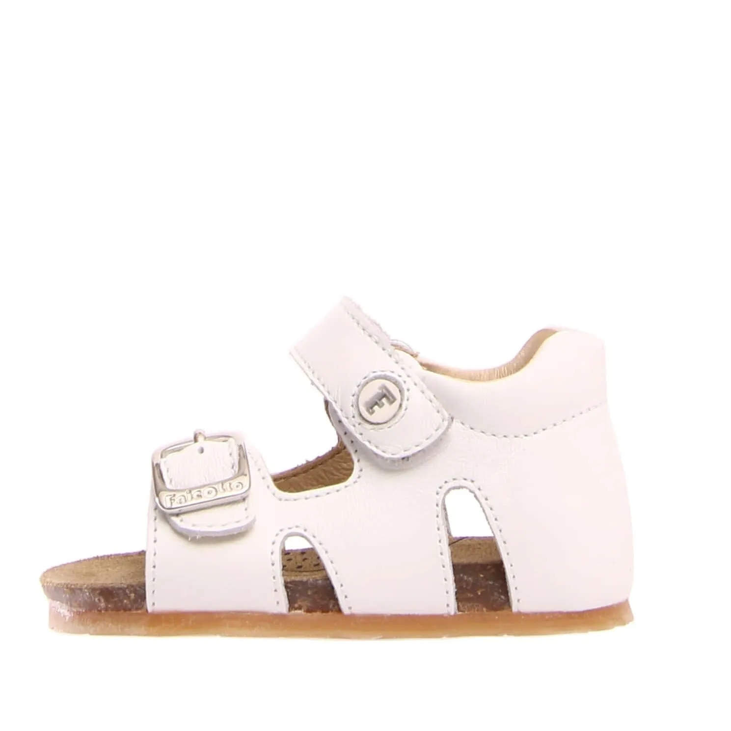 Falcotto Boy's and Girl's Bea Open Toe Sandals - White