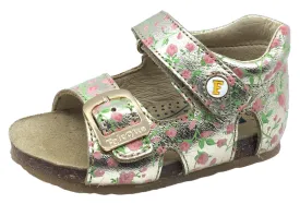 Falcotto Girl's Bea Open Toe Sandals, Roselline Platino