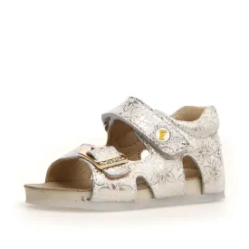 Falcotto Girl's Bea Suede Sandals - Petunia, Milk, Platinum