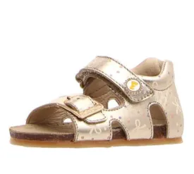 Falcotto Girl's Bow Bea Open Toe Sandals - Platino