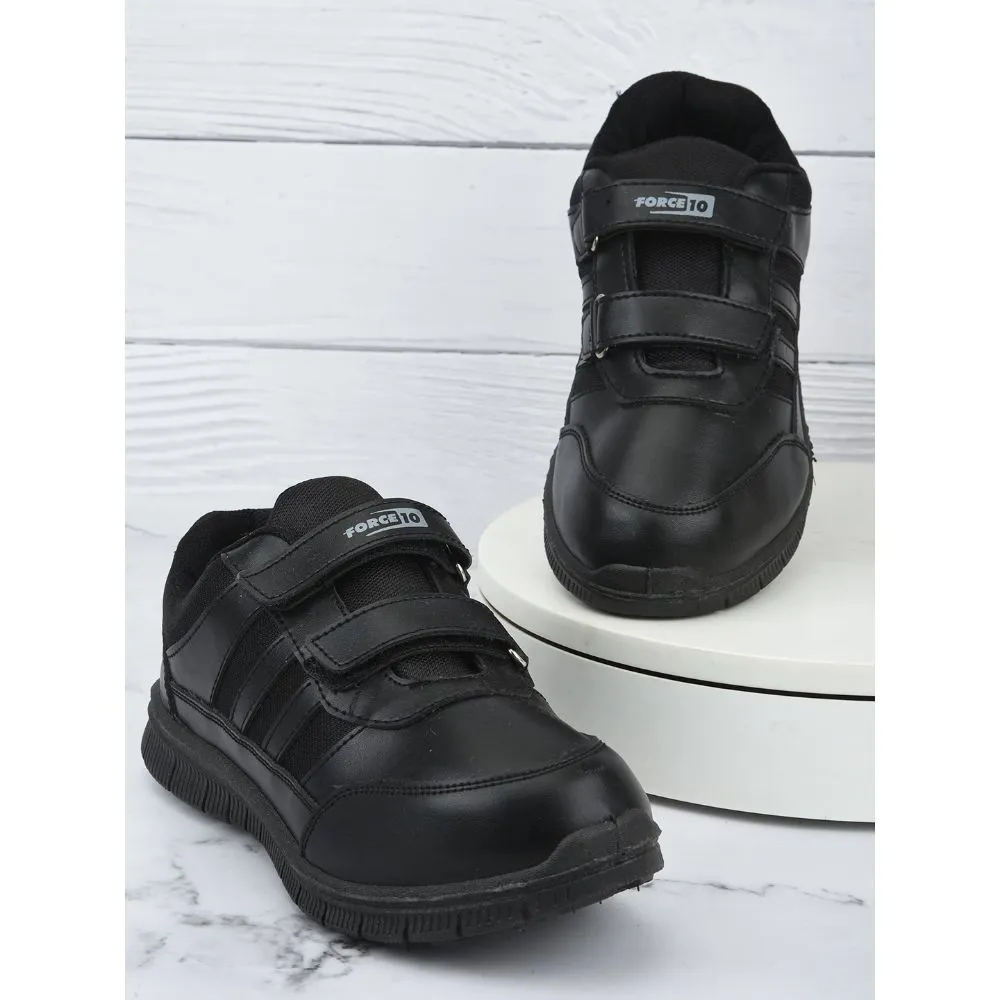 Force 10 School Non Lacing Shoes For Kids (Black) GOLA-03 By Liberty