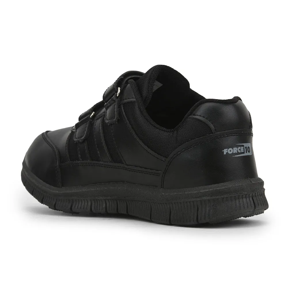 Force 10 School Non Lacing Shoes For Kids (Black) GOLA-03 By Liberty