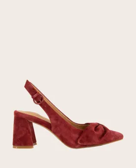 GENTLE SOULS - Diana Suede Bow Slingback Heel