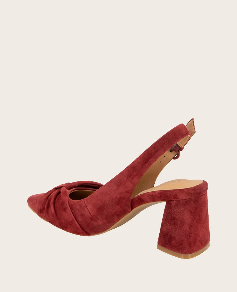 GENTLE SOULS - Diana Suede Bow Slingback Heel