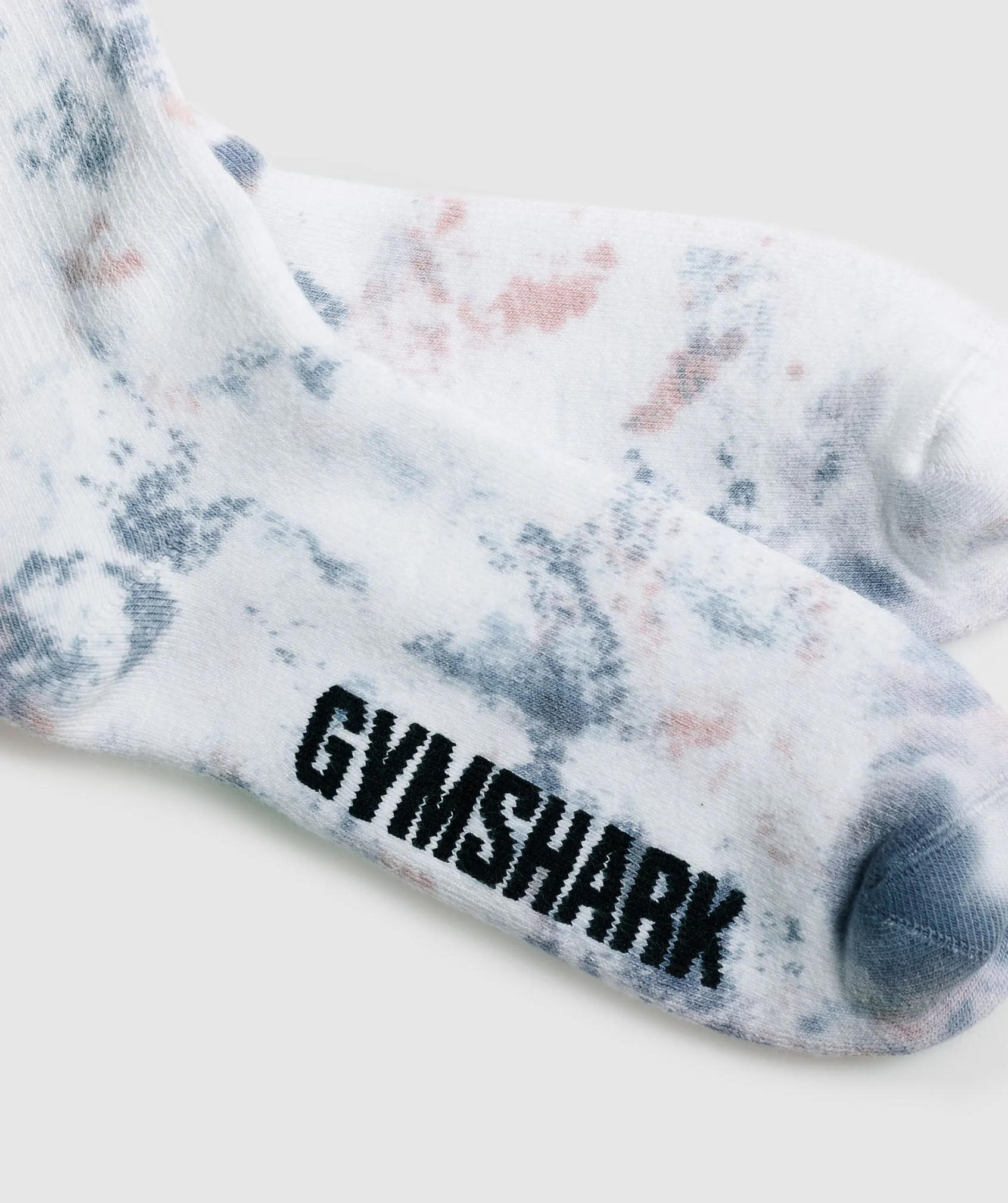 Gymshark Colour Splash Crew Socks - White/Light Pink/Faded Blue/Silver Lilac