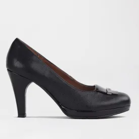 High Heel Court Shoe in Black - 12055