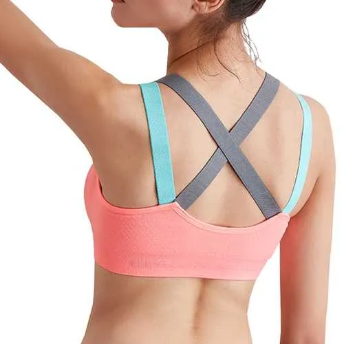 Hit Color X Shape Back Sports Bra