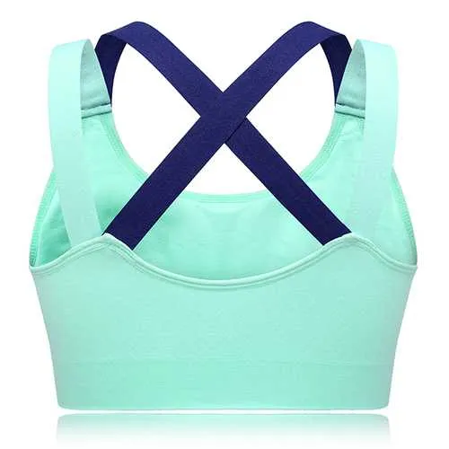 Hit Color X Shape Back Sports Bra