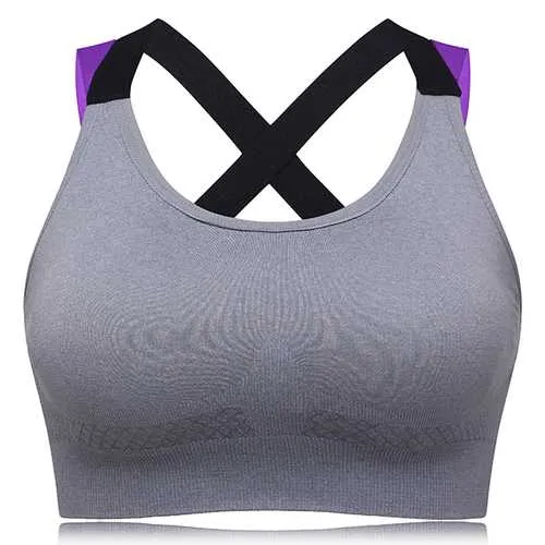 Hit Color X Shape Back Sports Bra