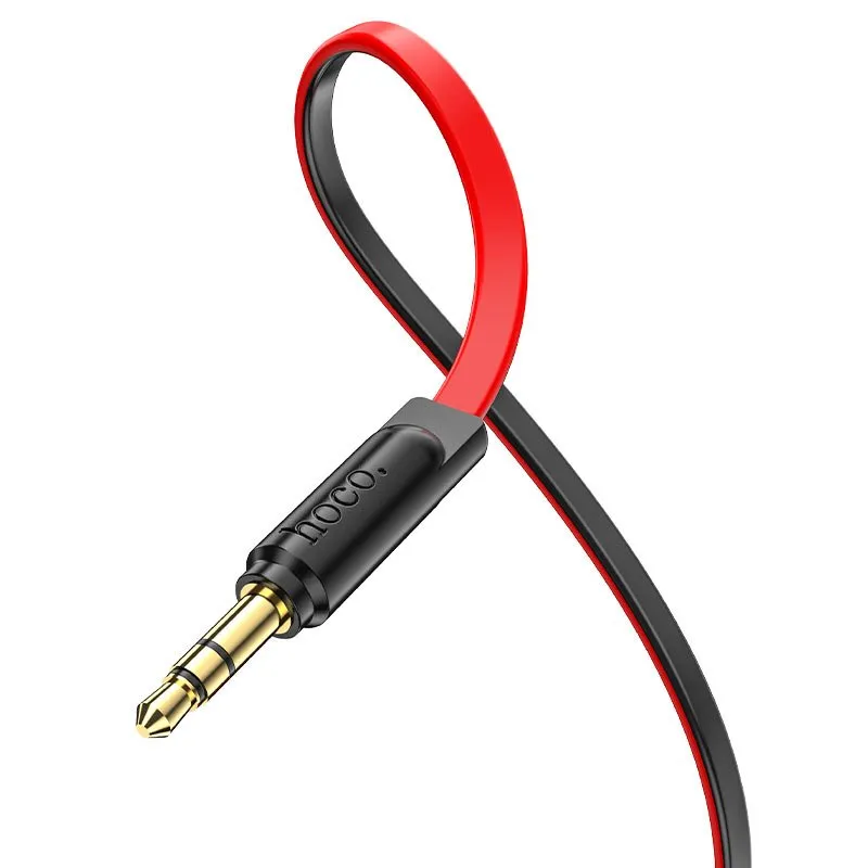 Hoco UPA16 3.5mm AUX Audio Flat Cable - 1m (Red)